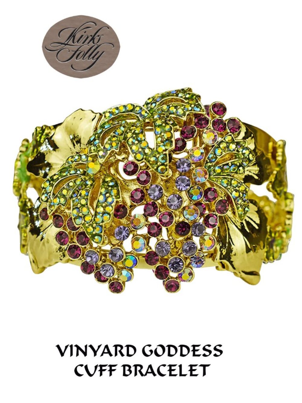 KIRKS FOLLY 𝑽𝒊𝒏𝒆𝒚𝒂𝒓𝒅 𝑮𝒐𝒅𝒅𝒆𝒔𝒔 Cuff Bracelet Goldtone